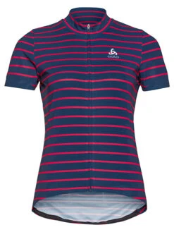 Odlo Fahrradtrikot "Essential" In Dunkelblau/ Pink
