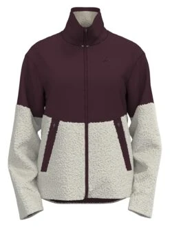Odlo Fleecejacke "Halden Cosy" In Pflaume/ Creme