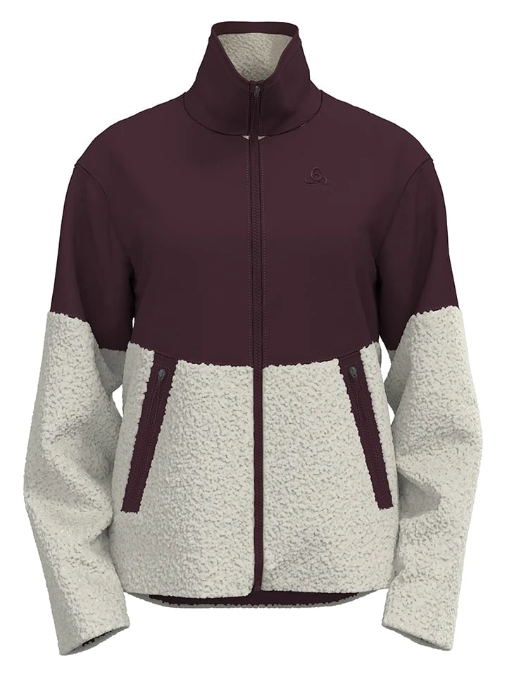 Odlo Fleecejacke "Halden Cosy" In Pflaume/ Creme 1 Odlo Fleecejacke "Halden Cosy" In Pflaume/ Creme