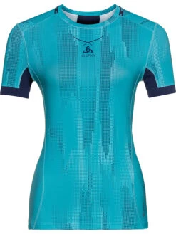 Odlo Funktionsunterhemd "Ceramicool Pro" In Türkis/ Dunkelblau