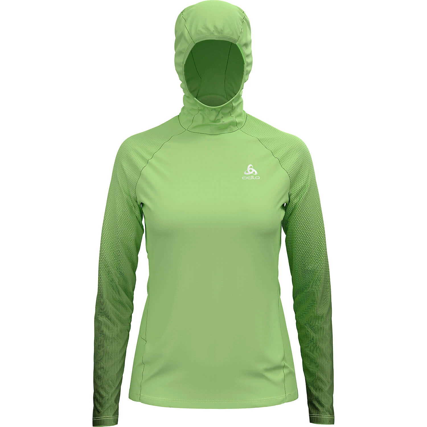 Odlo Kapuzenpullover ZEROWEIGHT CERAMIWARM In Grün 1 Odlo Kapuzenpullover ZEROWEIGHT CERAMIWARM In Grün