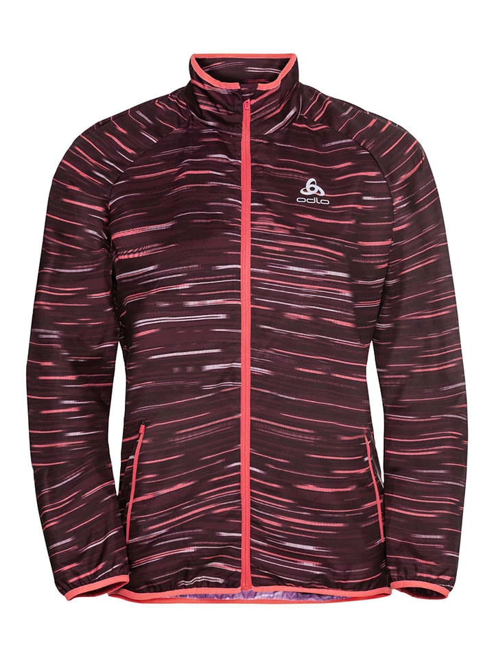 Odlo Laufjacke "Essential Light Print" In Bordeaux 1 Odlo Laufjacke "Essential Light Print" In Bordeaux