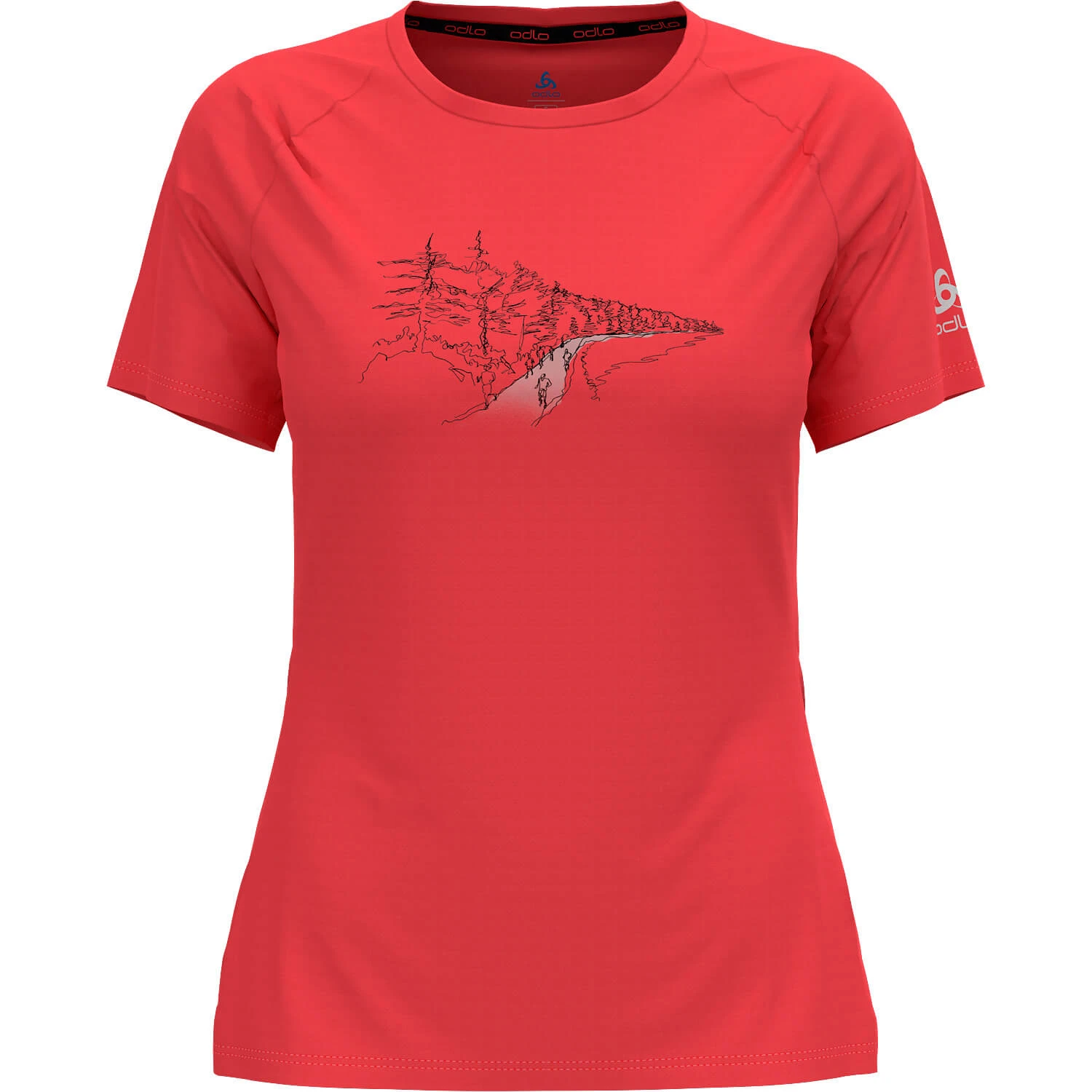 Odlo T-Shirt Essential Print In Rot