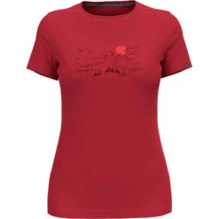 Odlo T-Shirt Kumano Valley In Dunkelrot