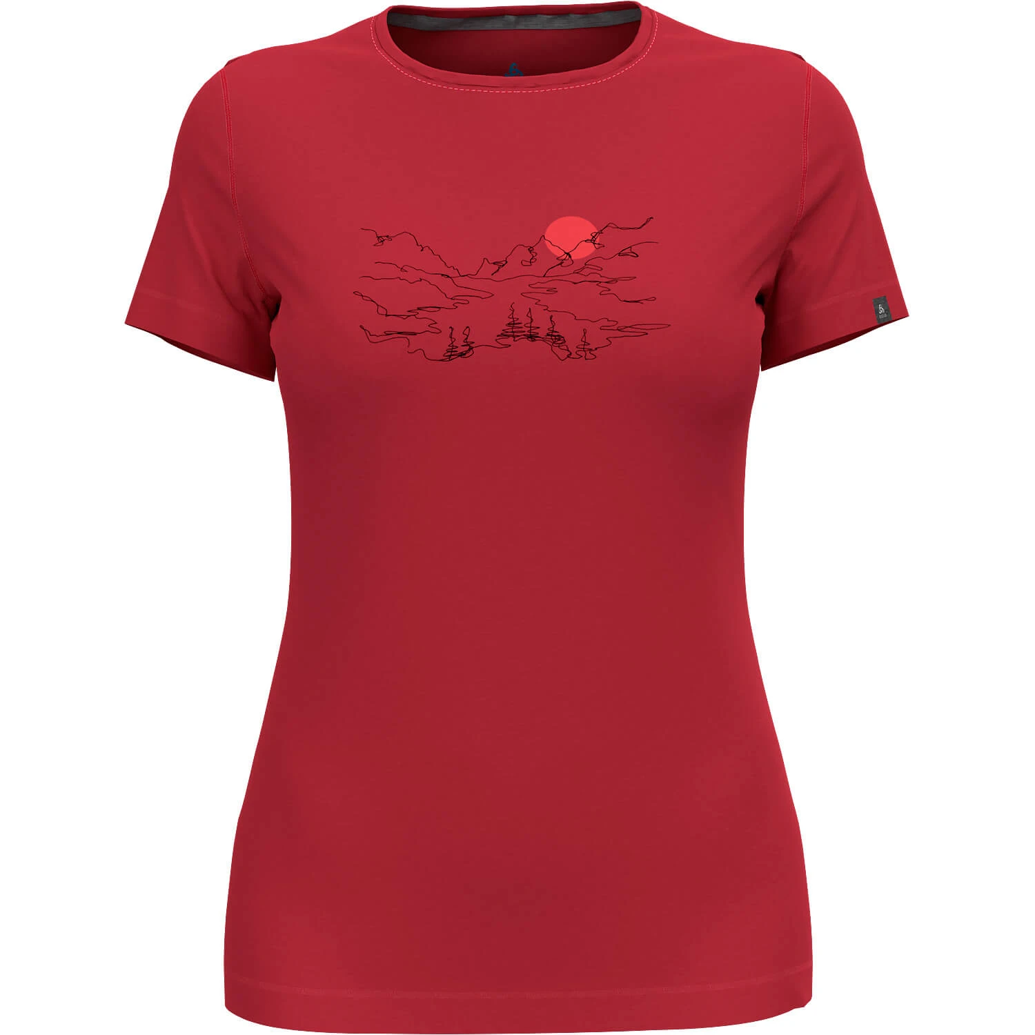 Odlo T-Shirt Kumano Valley In Dunkelrot 1 Odlo T-Shirt Kumano Valley In Dunkelrot